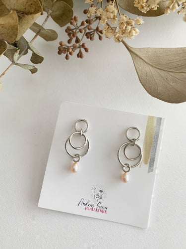 Boucles d'oreilles anneaux ronds en argent