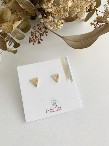 Boucles d'oreilles triangles or 10k