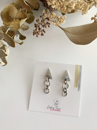 Boucles d'oreilles triangles en argent